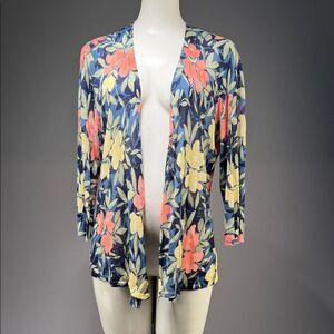 Chico's Elegant Floral Knit Cardigan (rack15)